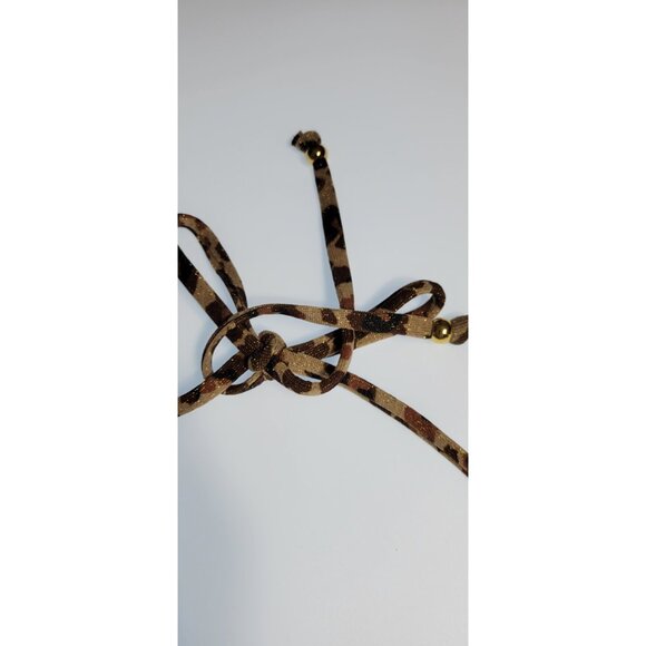 Becca by Rebecca Virtue Triangle Top Bikini Set Reversible Leopard Size Medium - Picture 3 of 12